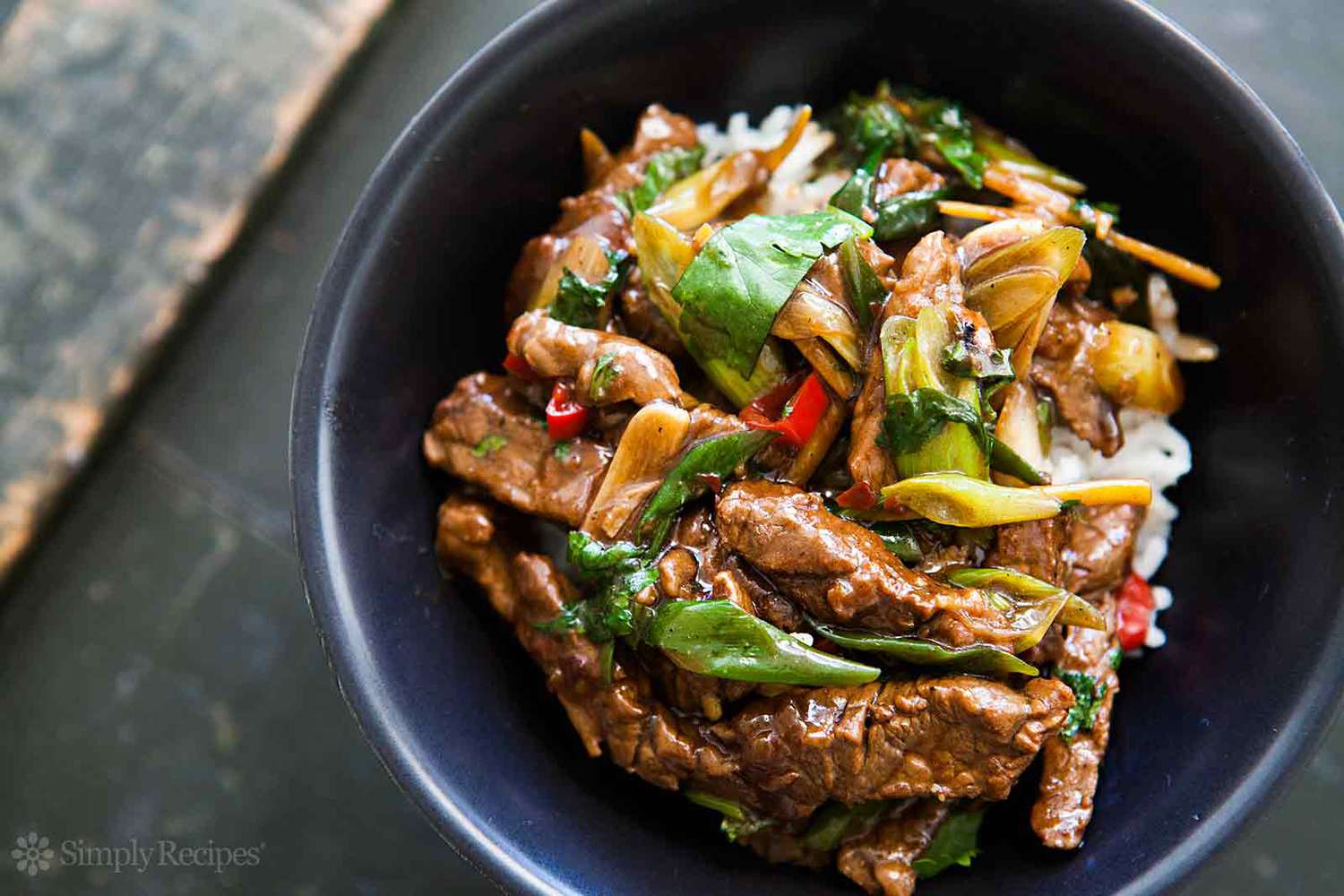 beef with ginger & garlic sauce